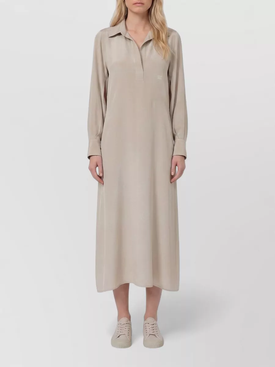 Max Mara silk polo midi dress