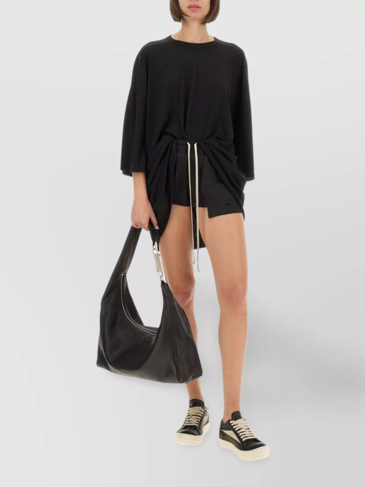 Rick Owens Relaxed Fit Drop Shoulder Crew Neck T-shirt