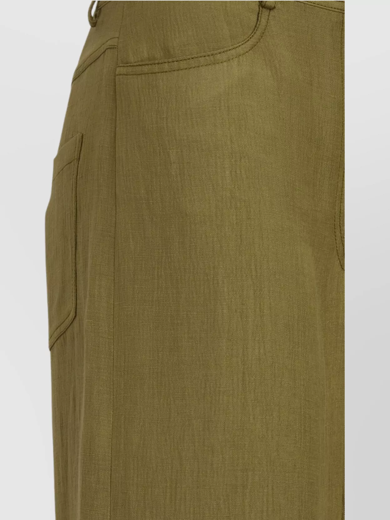 Alberta Ferretti High-rise Trousers Wide-leg Design Pockets In Green