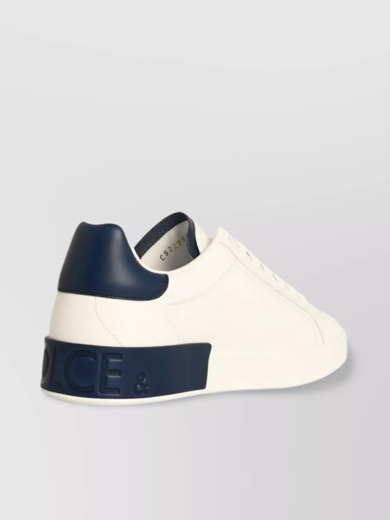 Dolce&Gabbana 'Portofino' Leather Sneakers With Contrasting Heel Tab