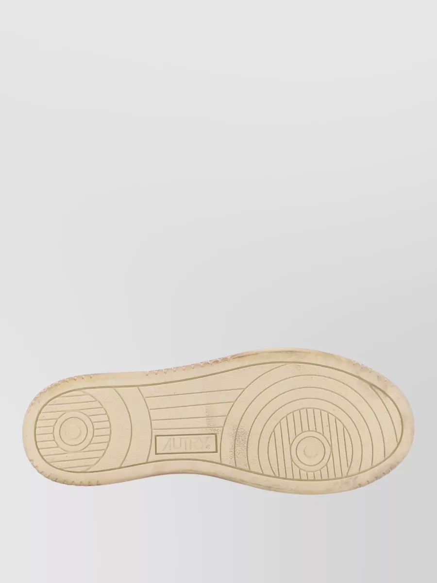 Autry Vintage Low Top Leather Sneakers Rubber Sole