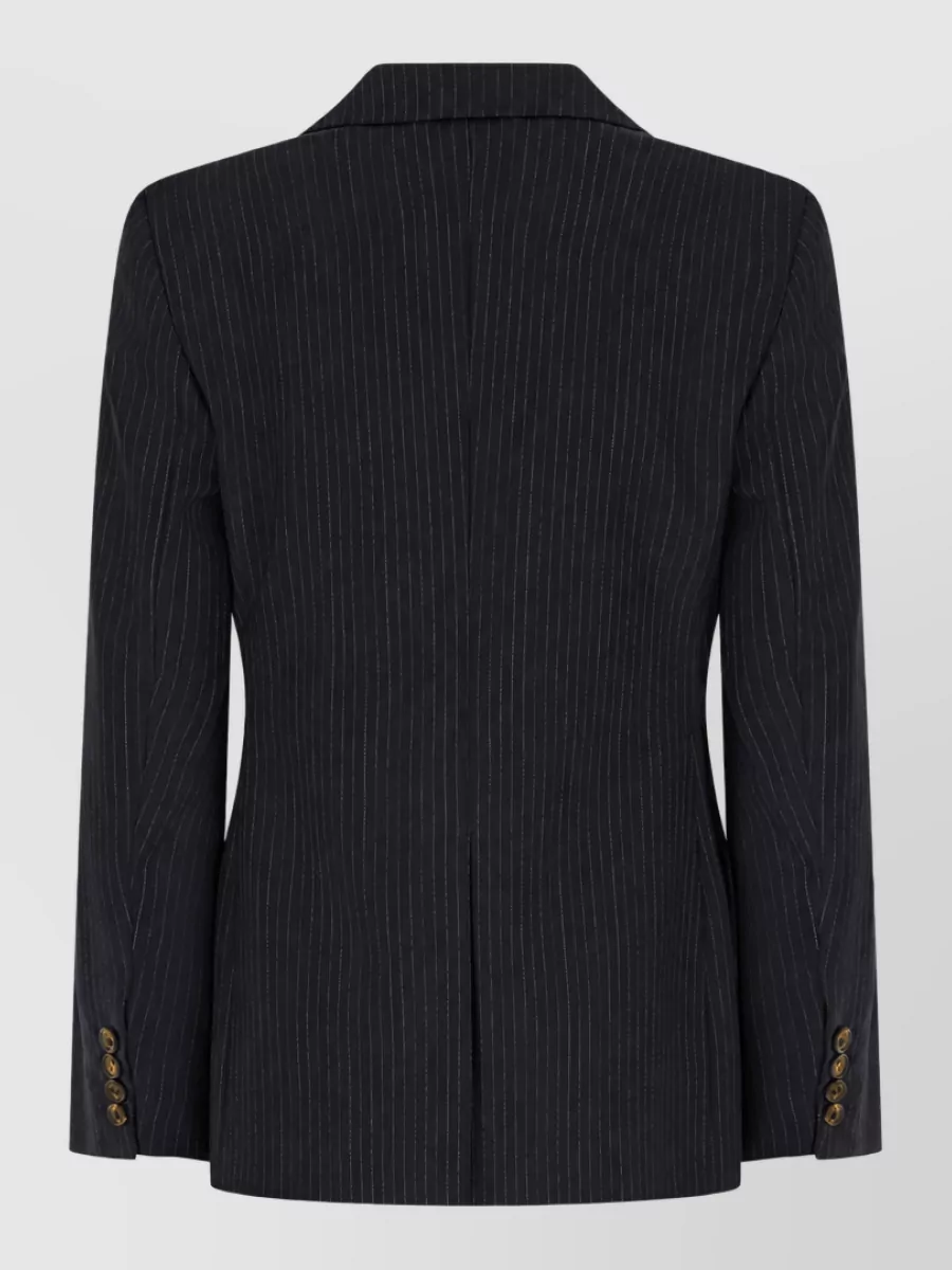 S Max Mara Pinstriped Double-Breasted Blazer