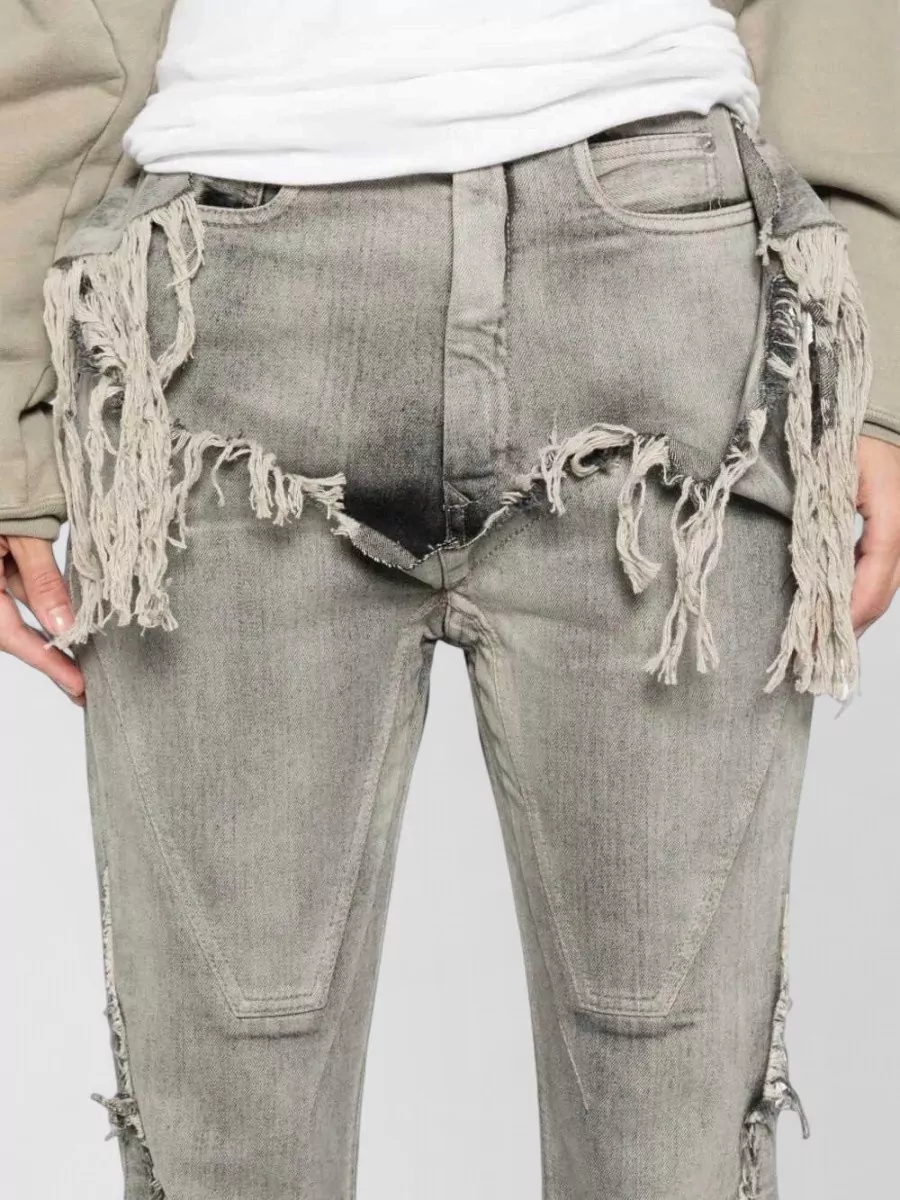 Rick Owens Drkshdw fringed flared jeans