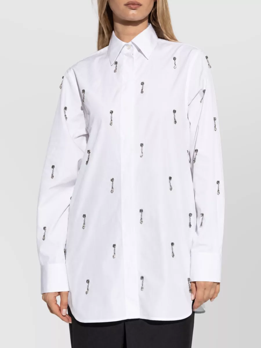 Stella Mccartney Crystal-Embellished Cotton Shirt