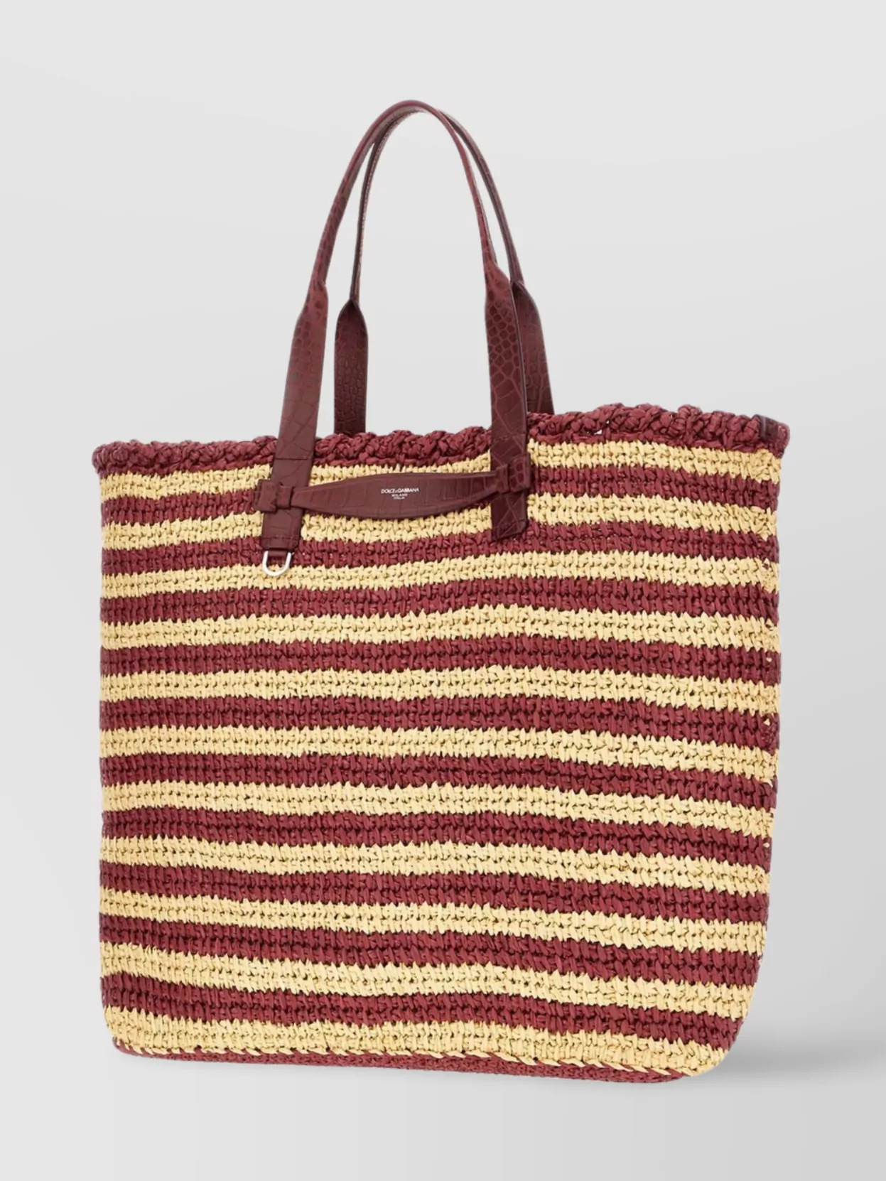 Dolce&Gabbana Striped Woven Tote Bag