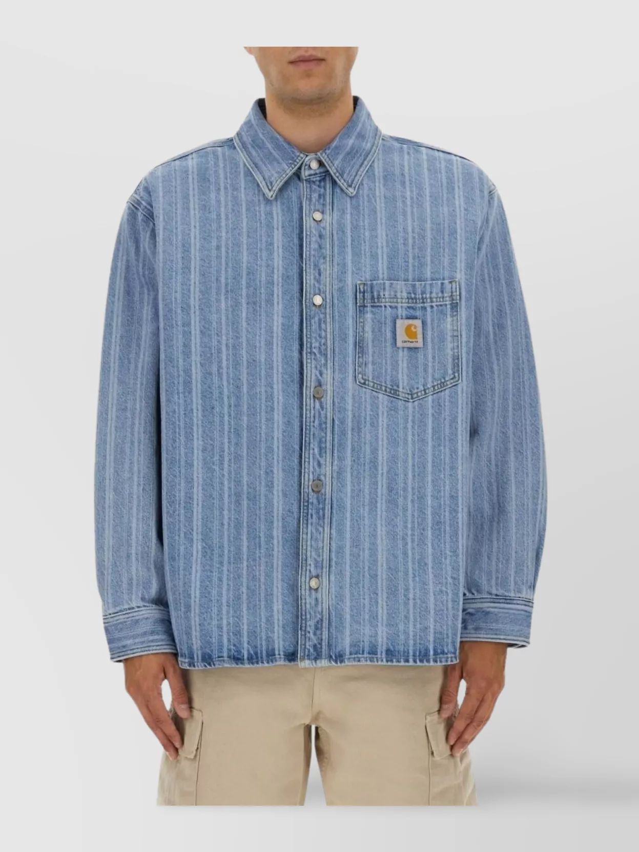 Carhartt Wip Striped Pattern Long Sleeves Chest Pocket