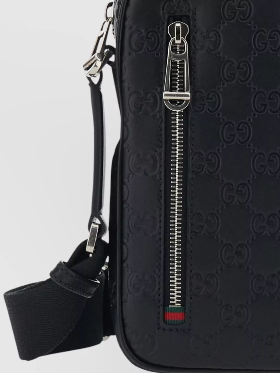 Gucci Gg Enblem Leather Crossbody Bag