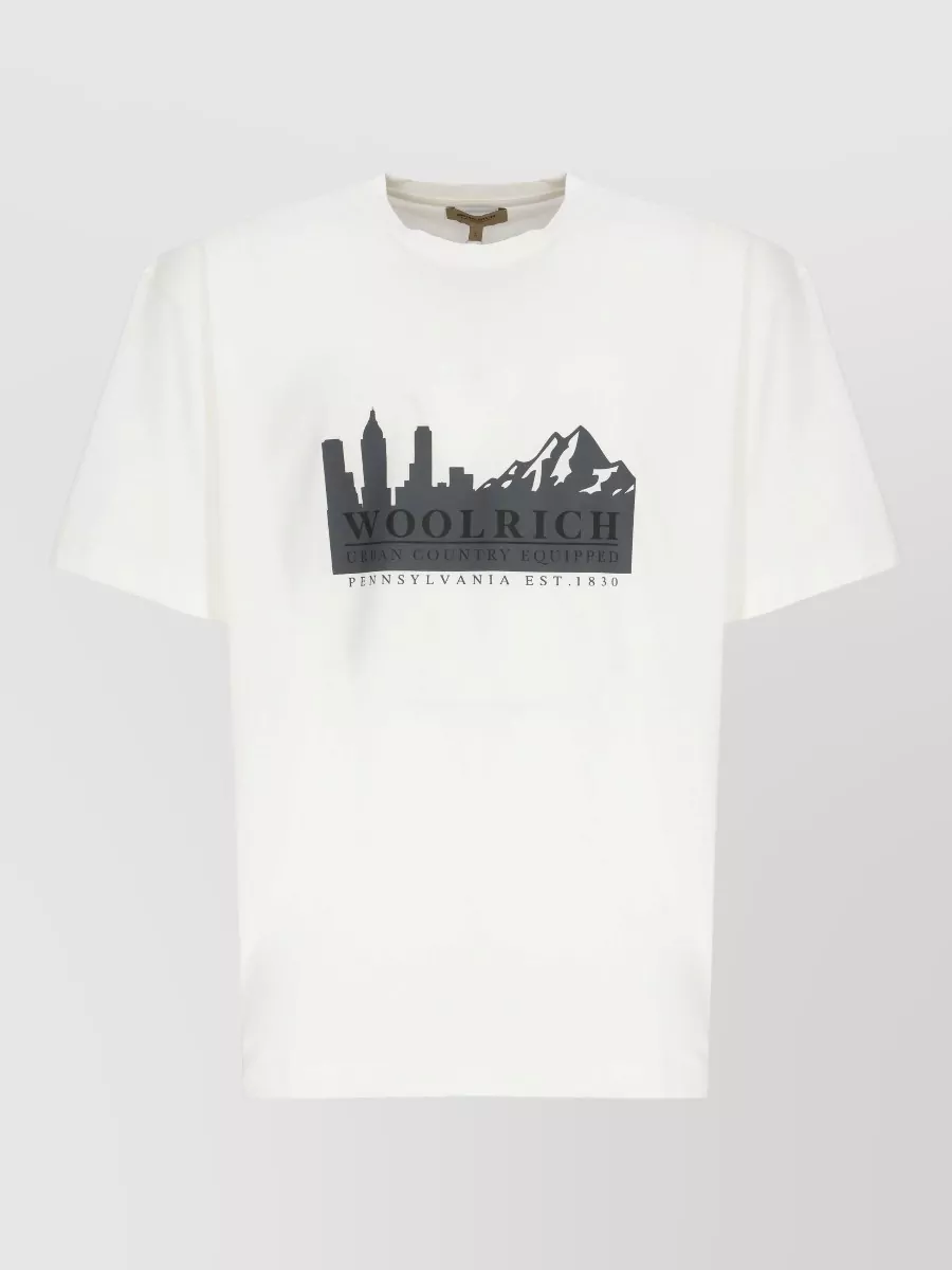 Woolrich logo print short sleeve t shirt