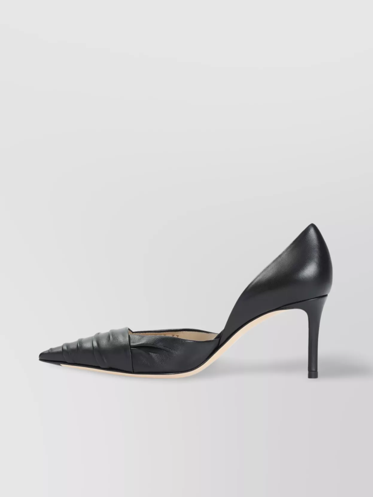 Giorgio Armani Layered Leather Pointed Stiletto Pumps In Black