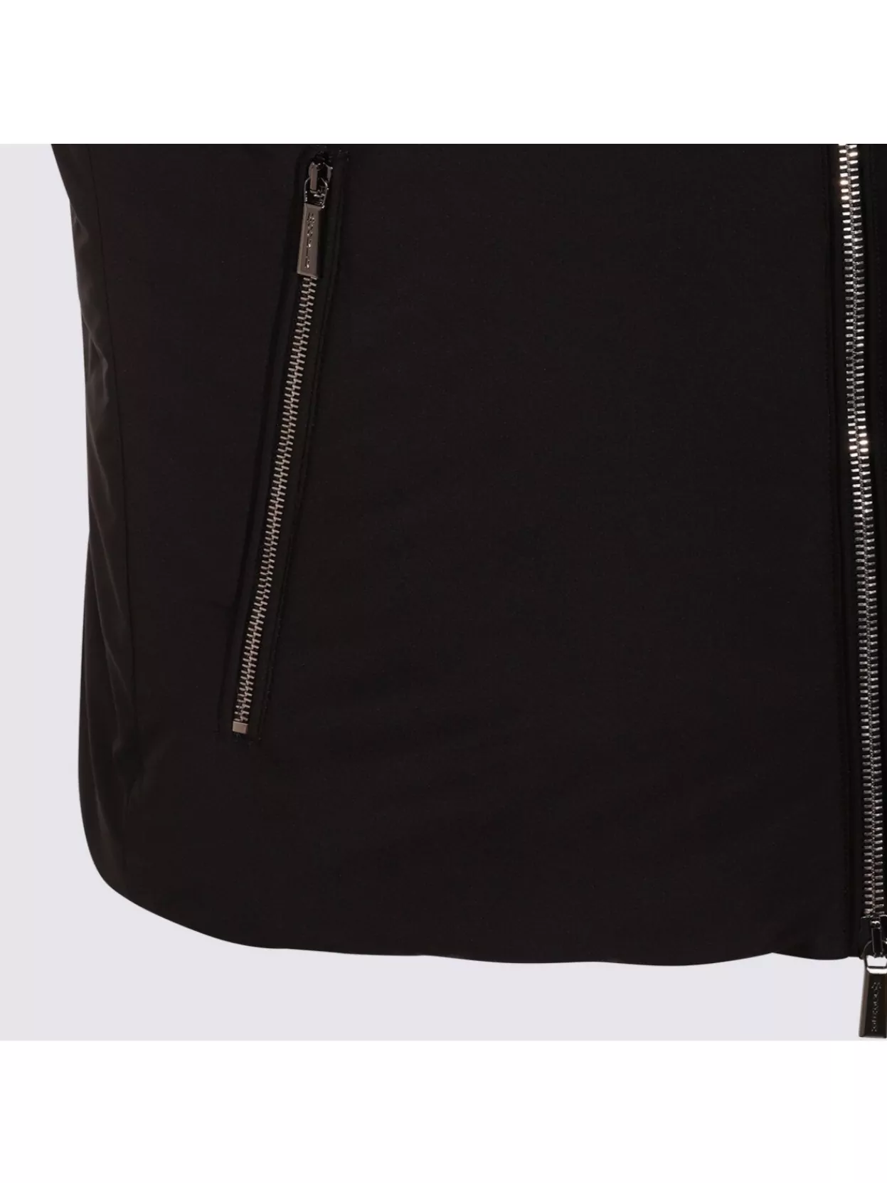 Moorer Padded Vests With High Collar And Side Pockets In Black