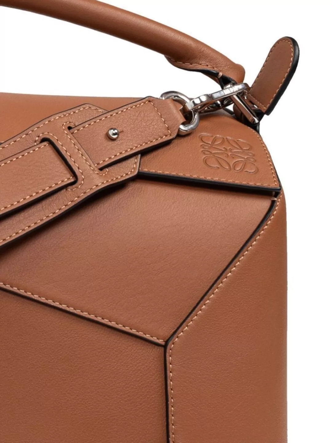 Loewe Puzzle Bag With Geometric Top Handle And Adjustable Strap