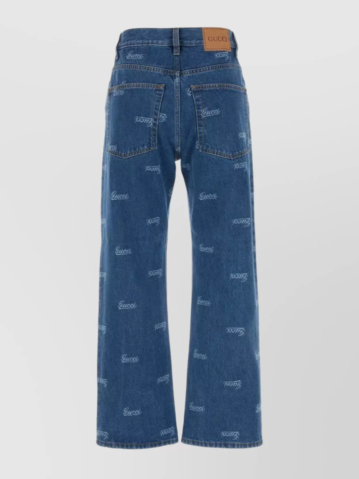 Gucci Denim Jeans Featuring Printed Pattern