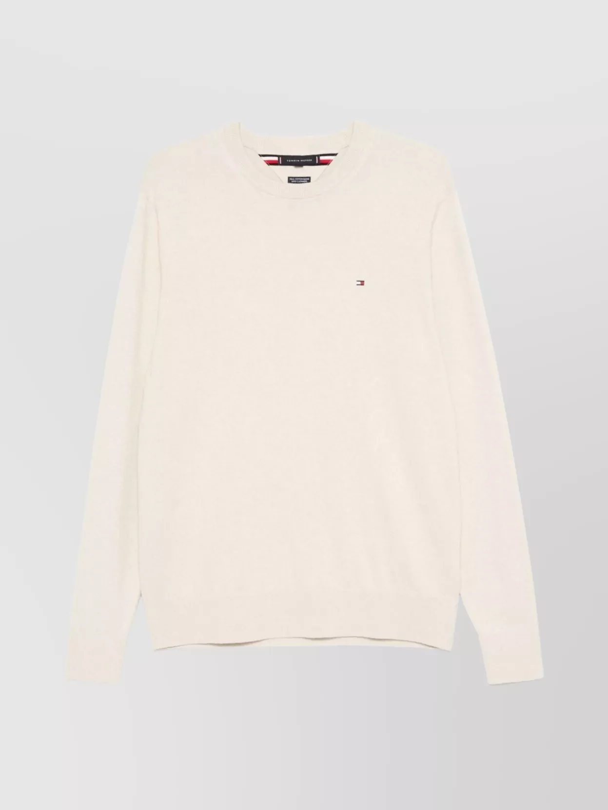 Tommy Hilfiger Organic Cotton Cashmere Crew Neck Sweater In Red