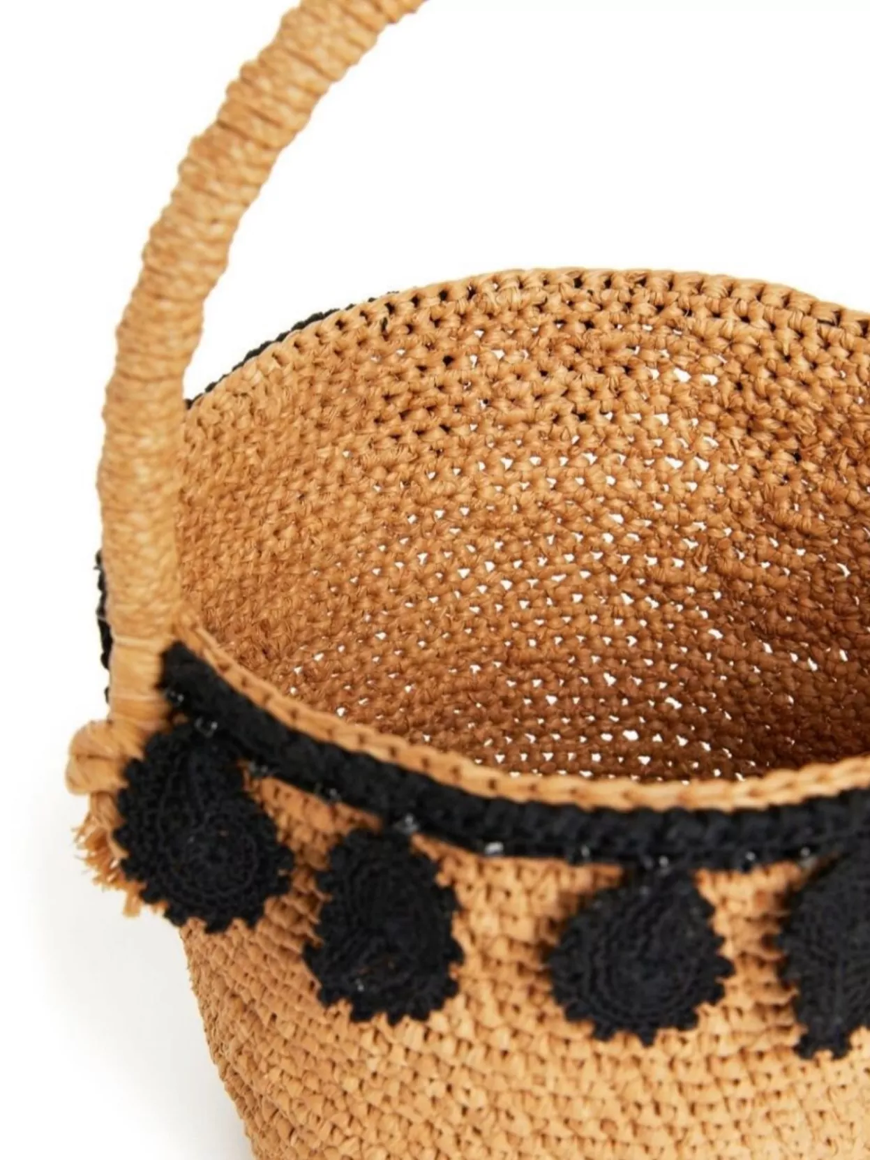Alanui Woven Paisley Motif Raffia Tote Bag