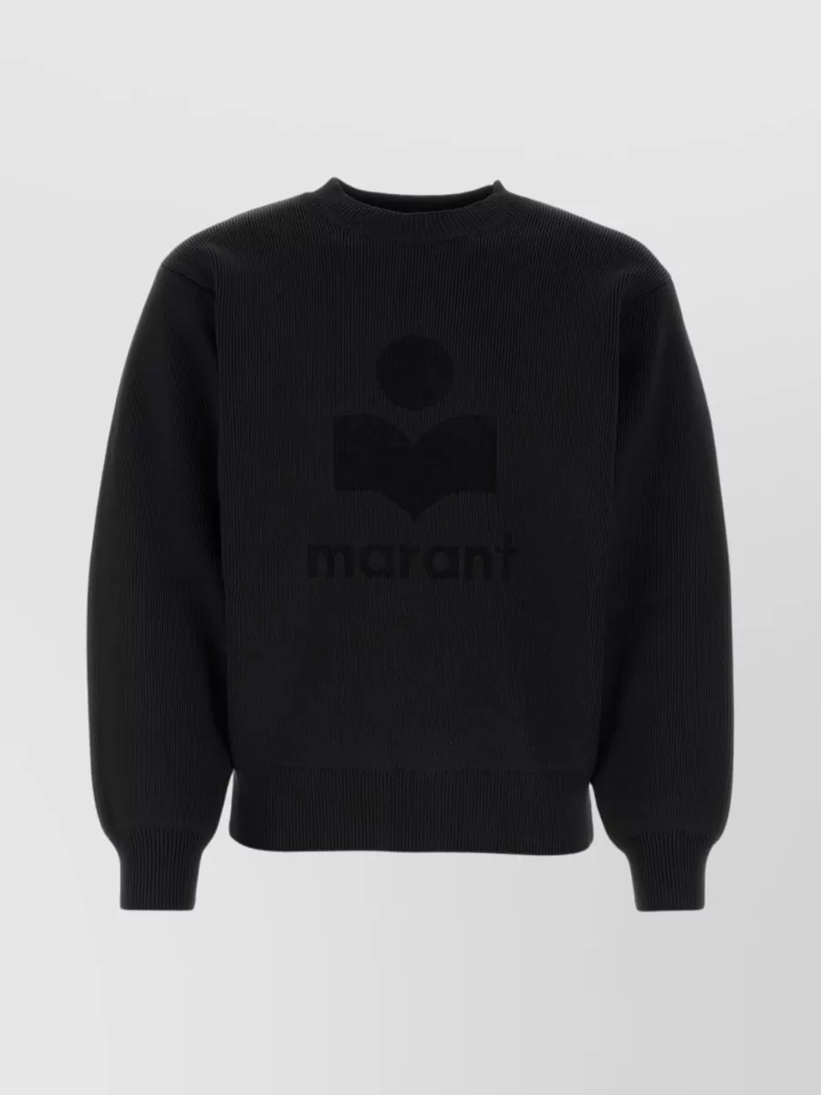 Shop Isabel Marant Black Polyester Blend Ayler Sweater
