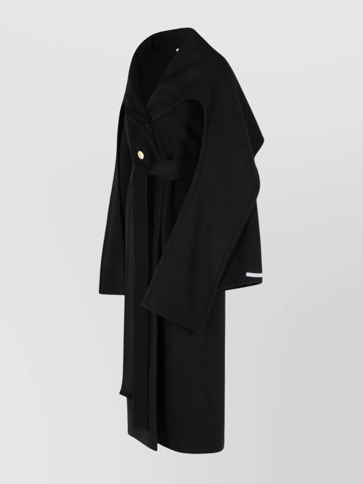 Sportmax Virgin Wool Coat Scarf Collar