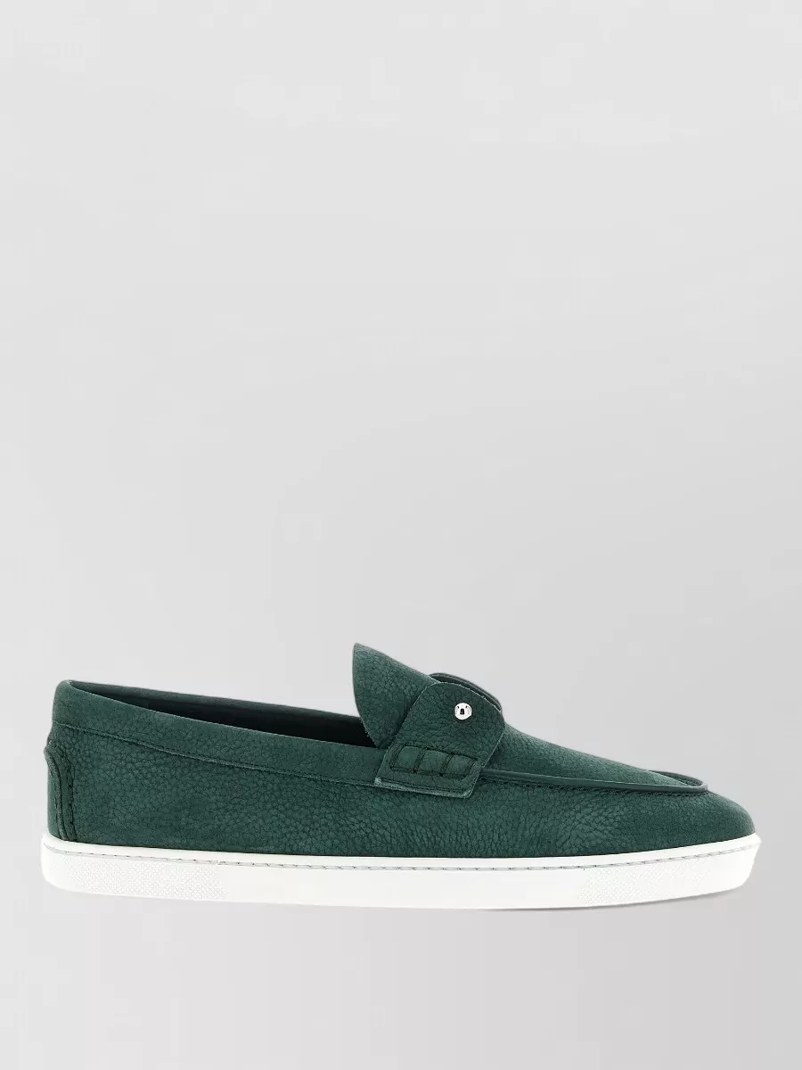 Christian Louboutin leather lace-up slip-on boat shoes