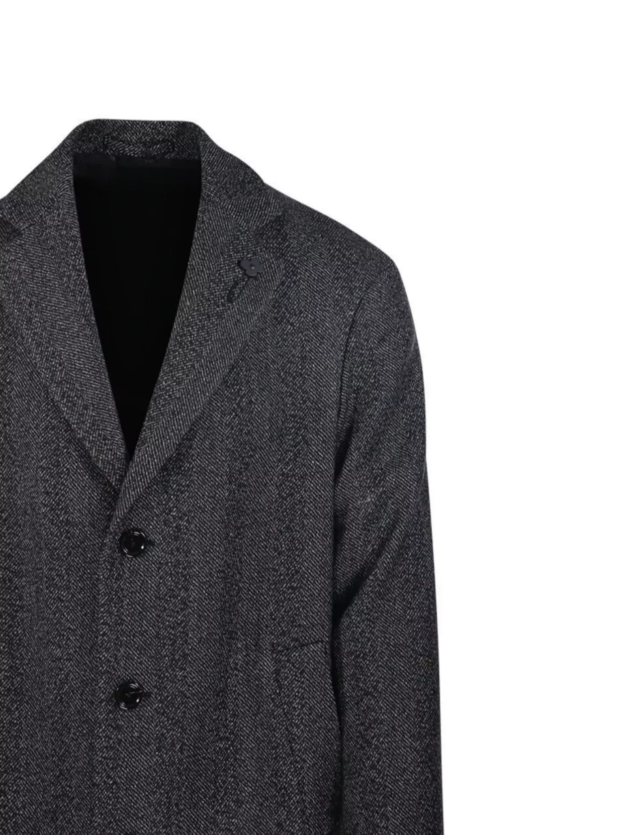Lardini Coat Long Length Notched Lapel