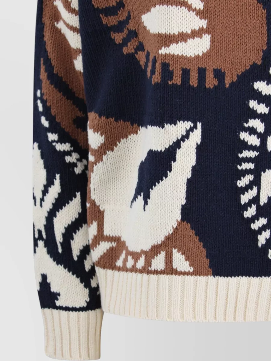 Weekend Max Mara Fine-Knit Oversized Long-Sleeve Sweatshirt