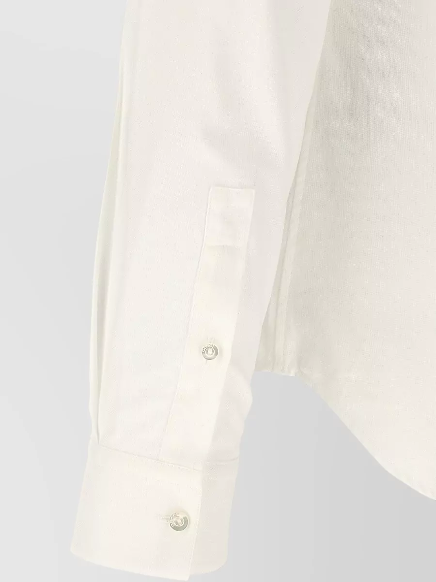 Gucci Web Stripe Long Sleeve Shirt Button Collar