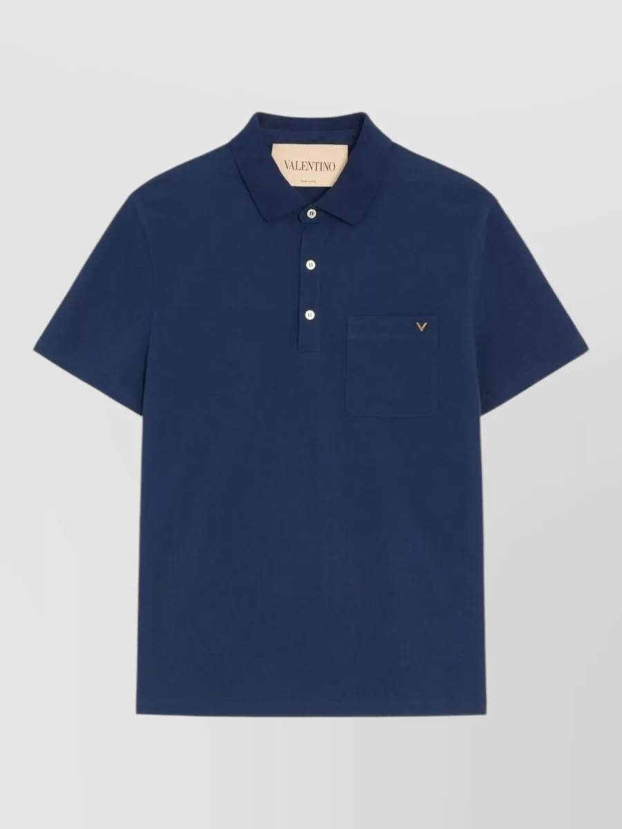 Valentino cotton piqué regular-fit short-sleeve polo shirt