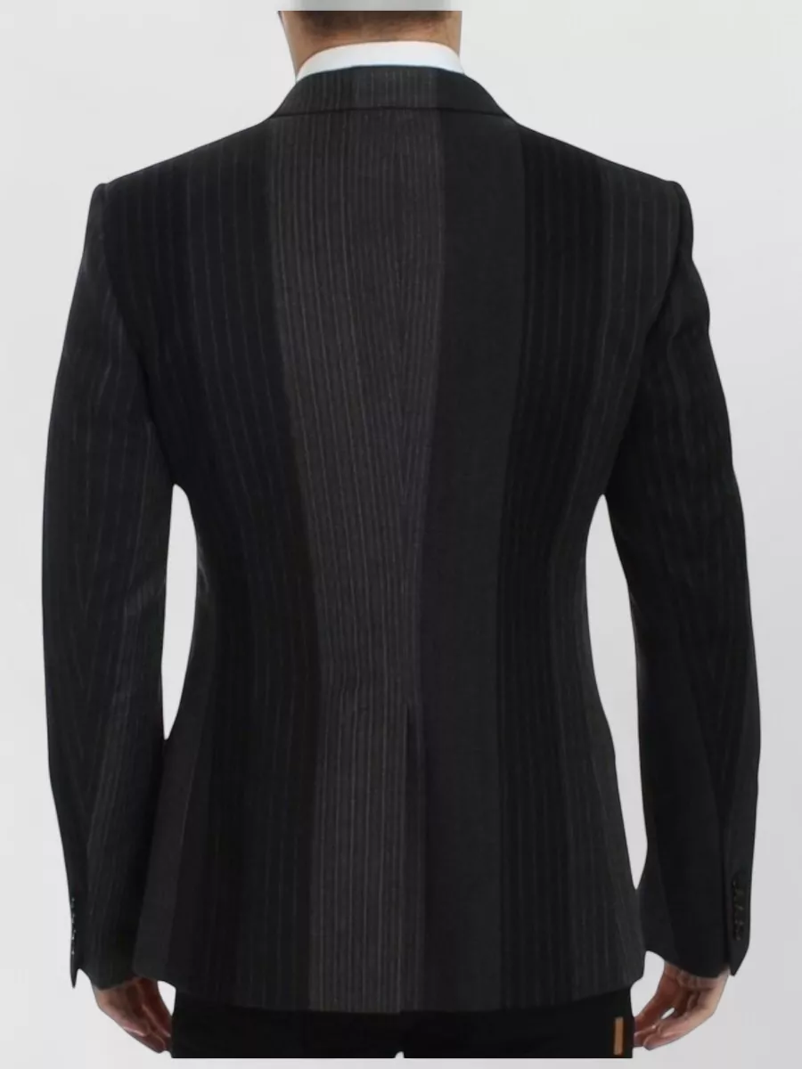 Dolce&Gabbana Striped Wool Double-Breasted Blazer
