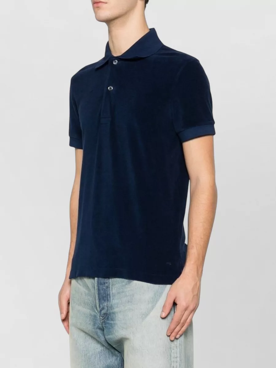 Tom Ford Cotton Polo Shirt Short Sleeves Collar