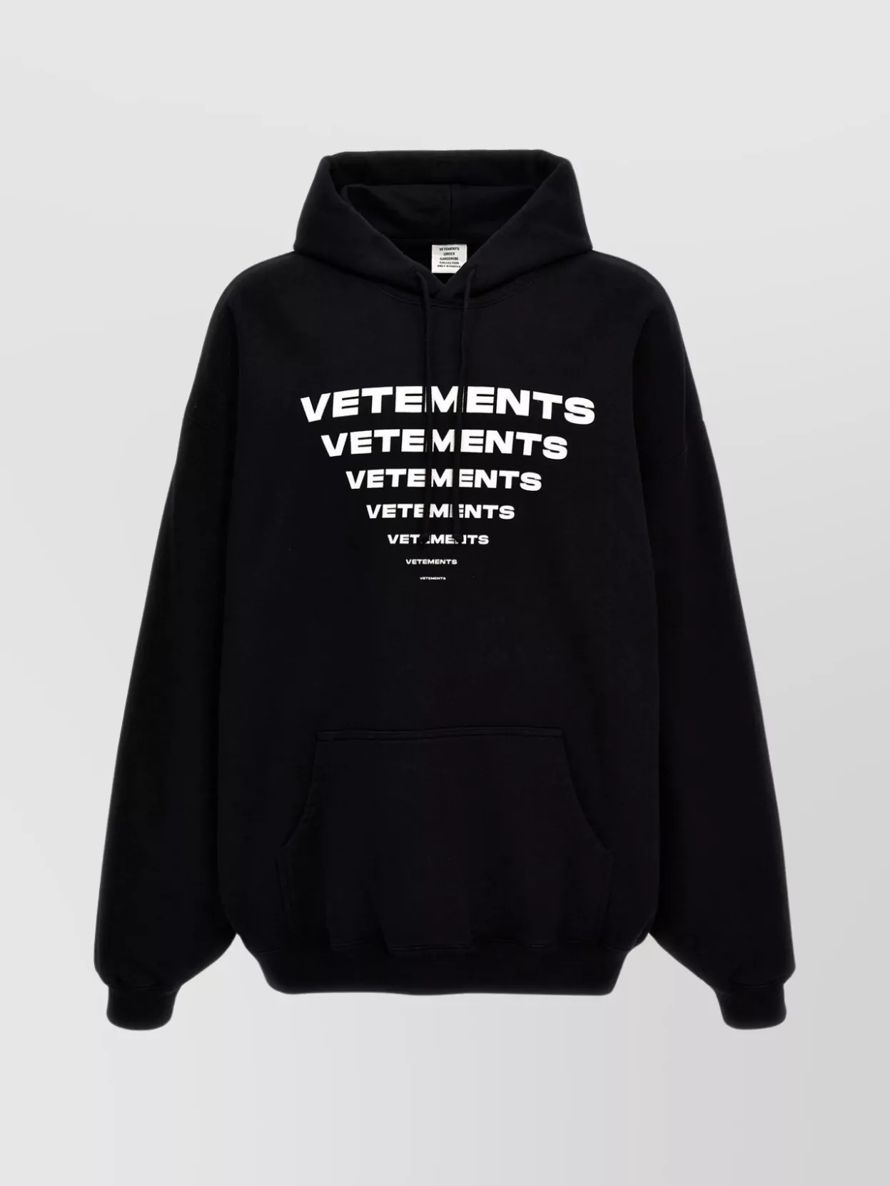 Shop Vetements 'logo Pyramid' Hoodie With Front Pocket
