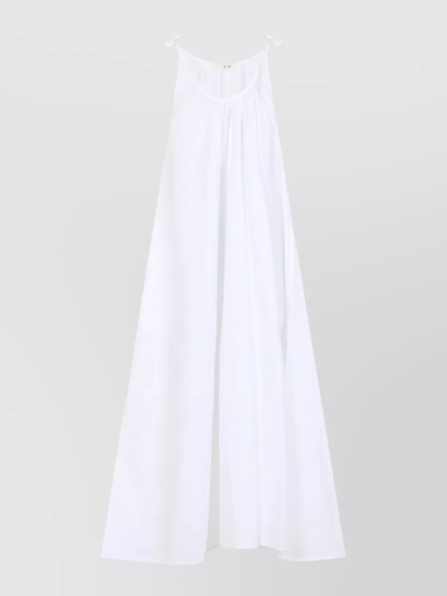 Co Cotton Gathered Midi Dress