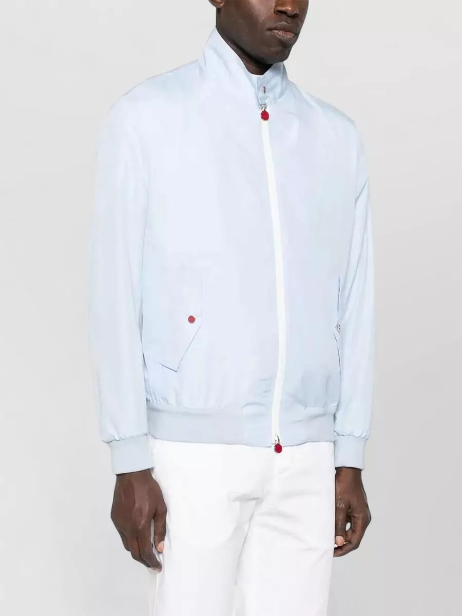 Kiton High Collar Jacket Snap Buttons