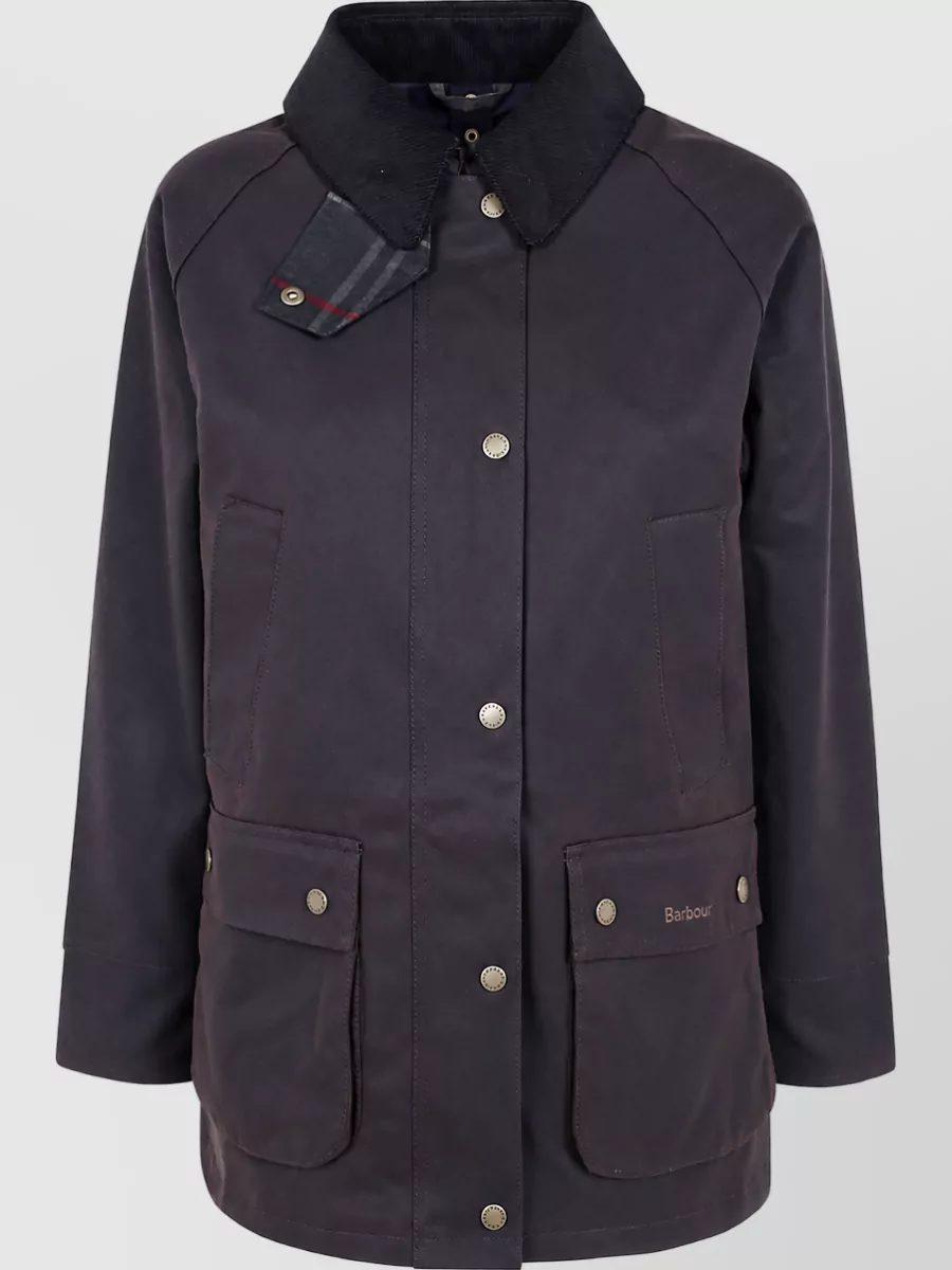Barbour cotton single-breasted coat