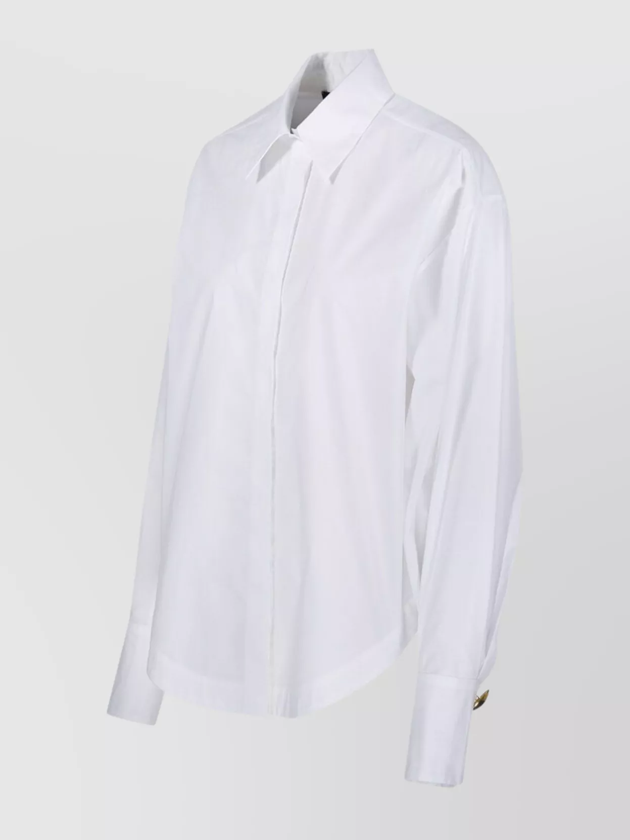 Federica Tosi Shirt With Pointed Collar And Curved Hem