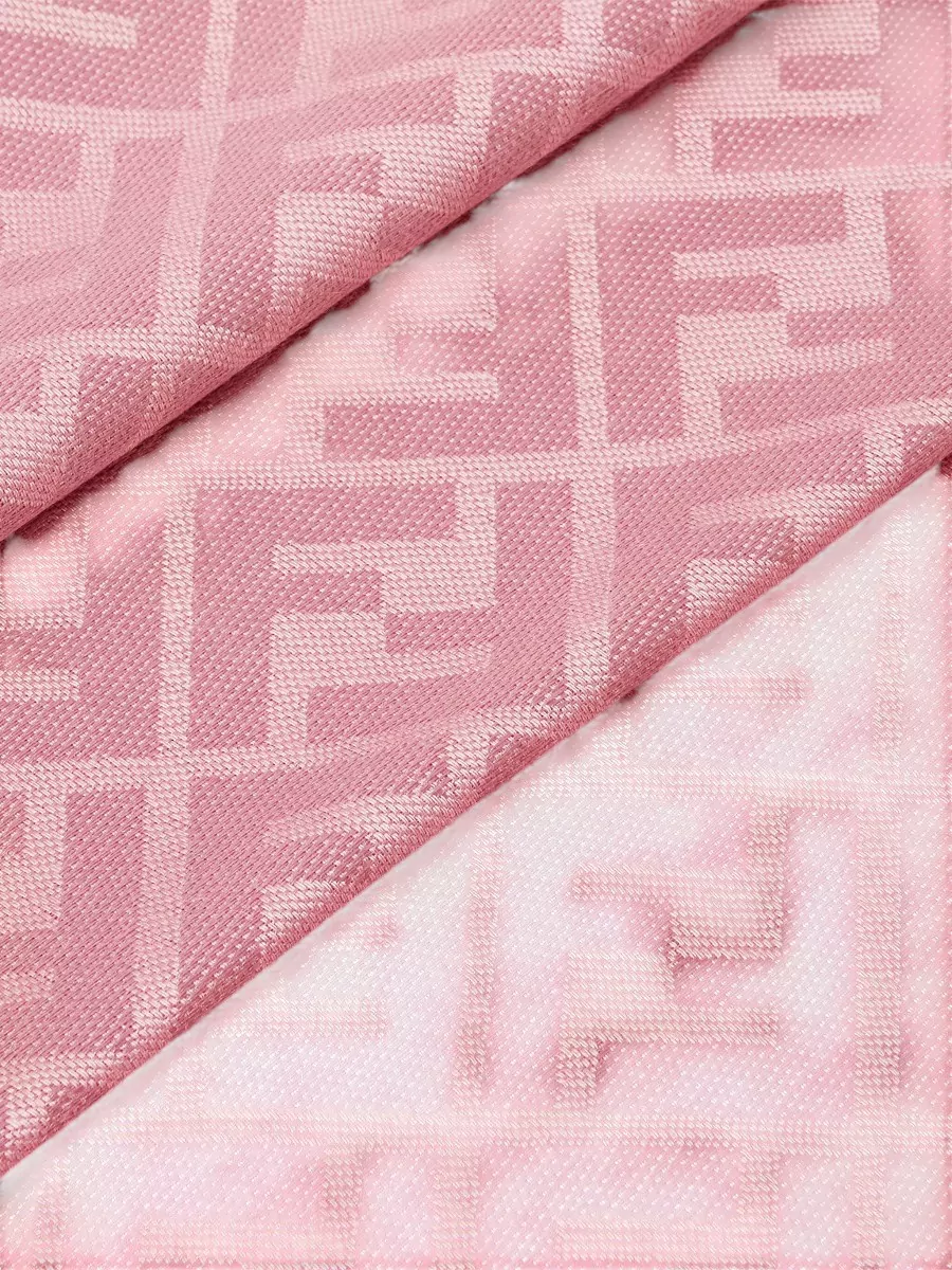 Fendi Square Scarf Ff Logo Fringed Edges