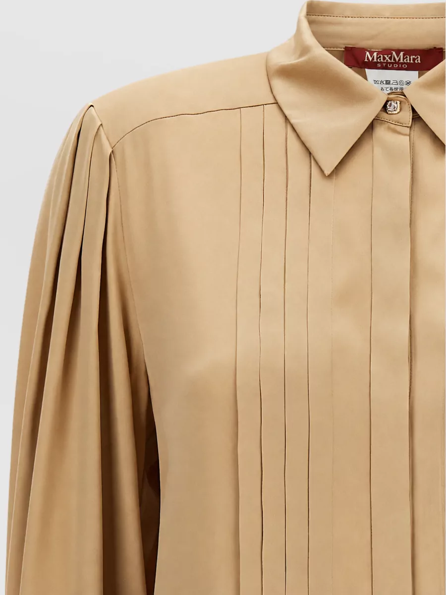 S Max Mara Silk Long-Sleeve Shirt