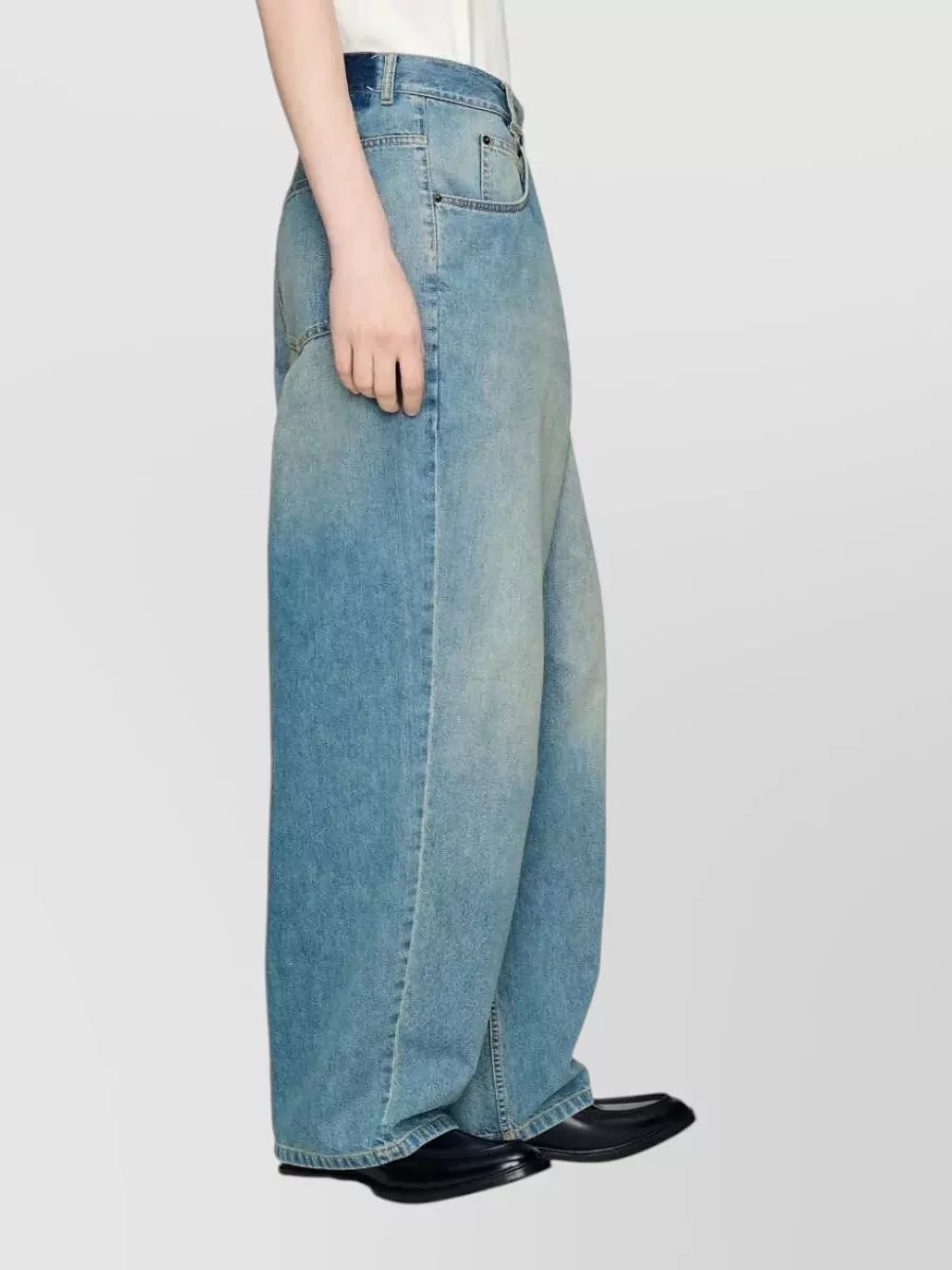 Maison Margiela Denim Wrap Wide-Leg Jeans