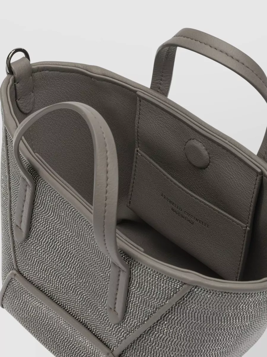 Brunello Cucinelli Monili Mini Leather Shoulder Bag
