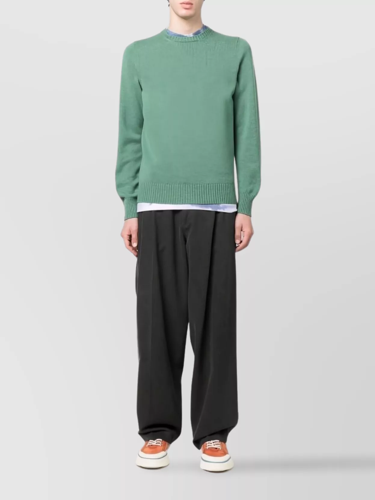 Drumohr Long Sleeve Crew Neck Knit Top