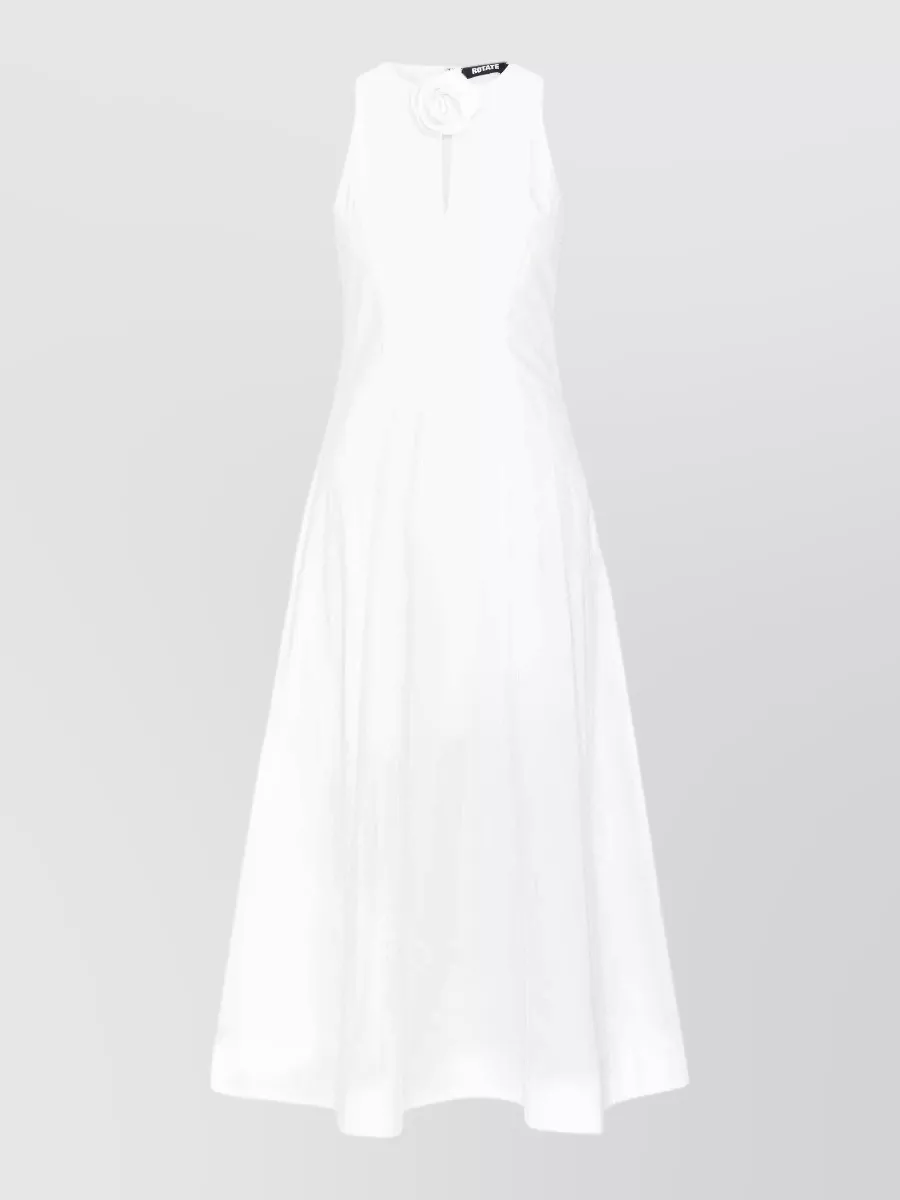 Rotate floral appliqué midi dress