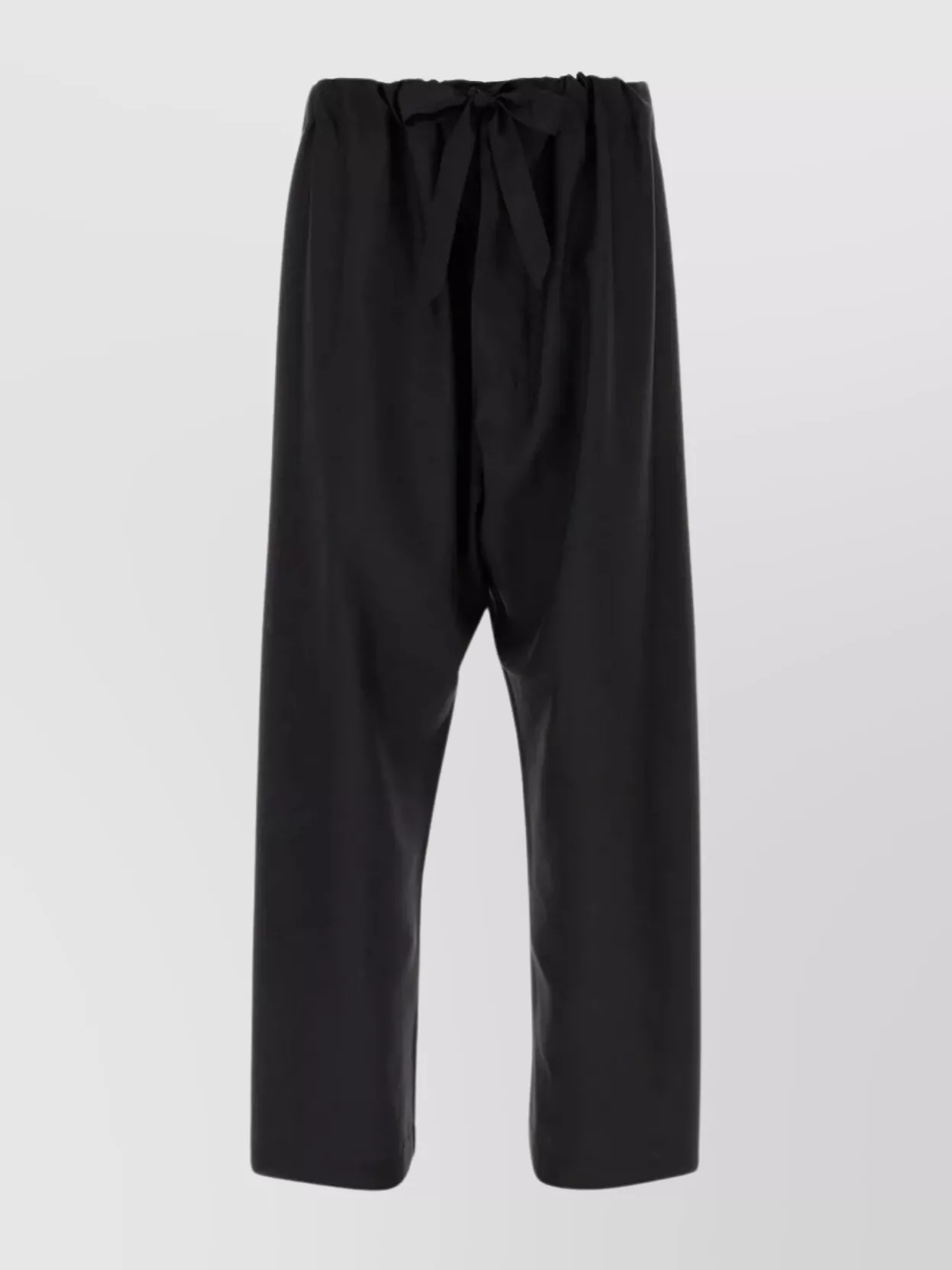 Shop Maison Margiela Silk Lounge Trousers With Wide Leg Design In Black