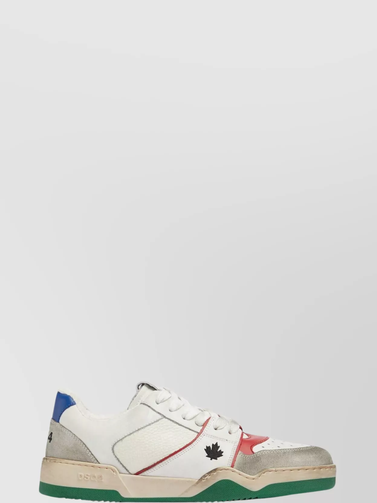 Dsquared2 Distressed Maple Leaf Panelled Sneakers