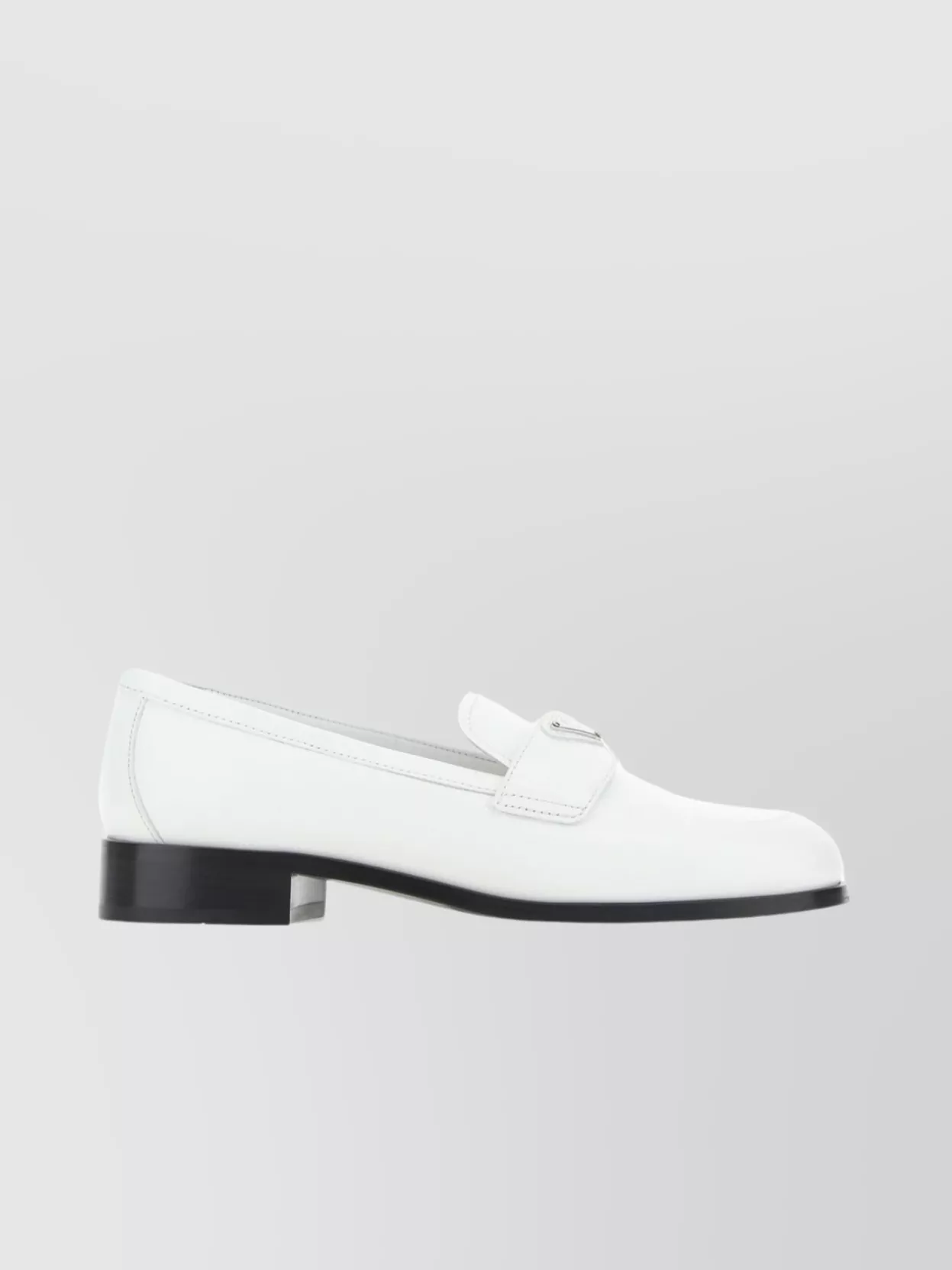 Shop Prada Slip-on Block Heel Loafers In Patent Leather