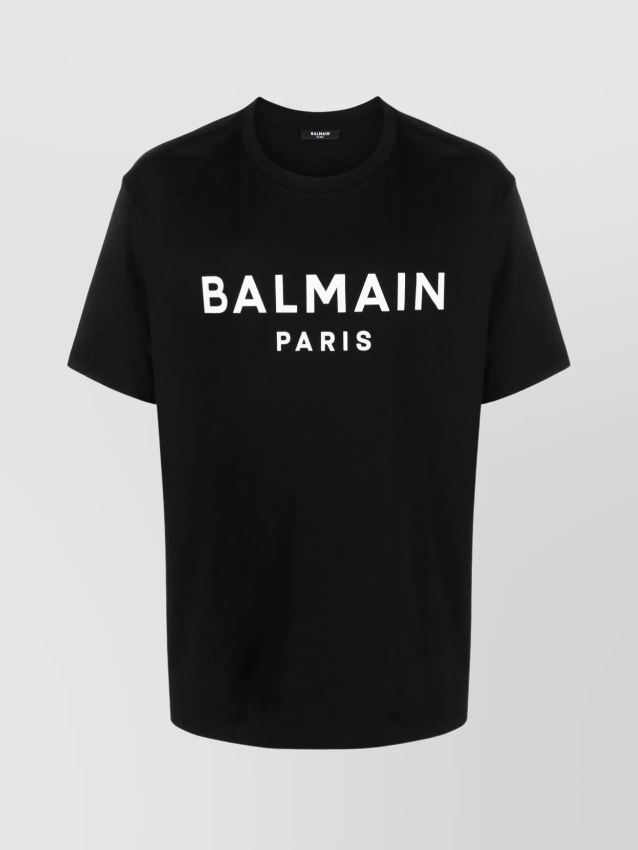 Shop Balmain Basic Round Neck T-shirt In Black