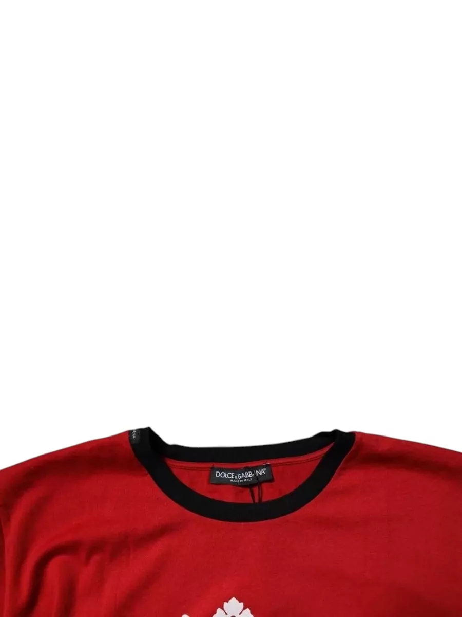 Dolce&Gabbana Cotton Logo Print Crew Neck T-Shirt