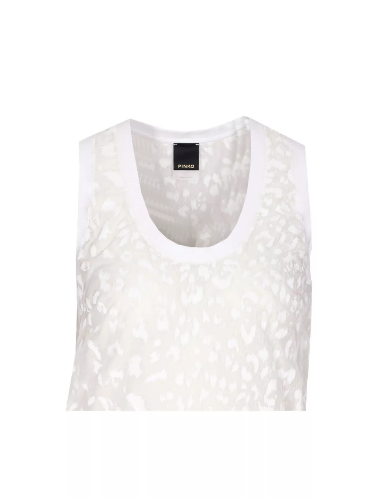 Pinko Scoop Neckline Animal Print Top