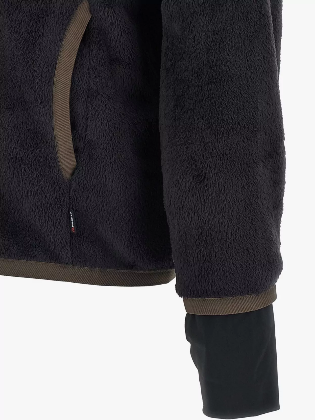 Moncler High Collar Sweatshirt Featuring Contrast Panels In Black