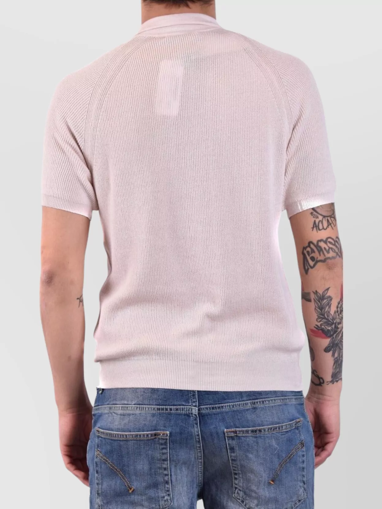 Laneus Ribbed Texture Polo Shirts