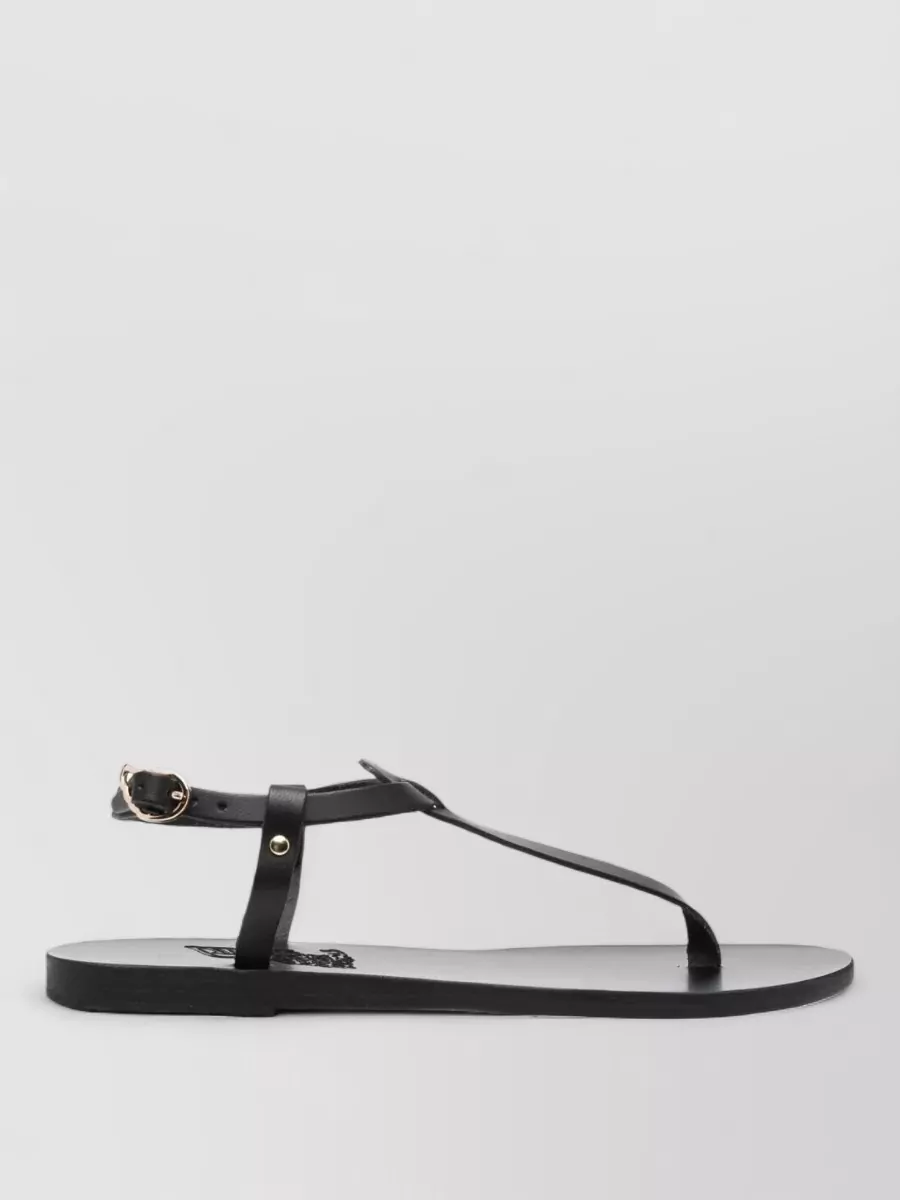 Ancient Greek Sandals Leather Flat Slides