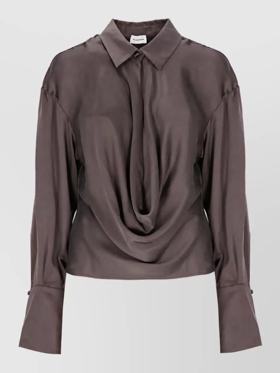 The Andamane draped long-sleeve blouse