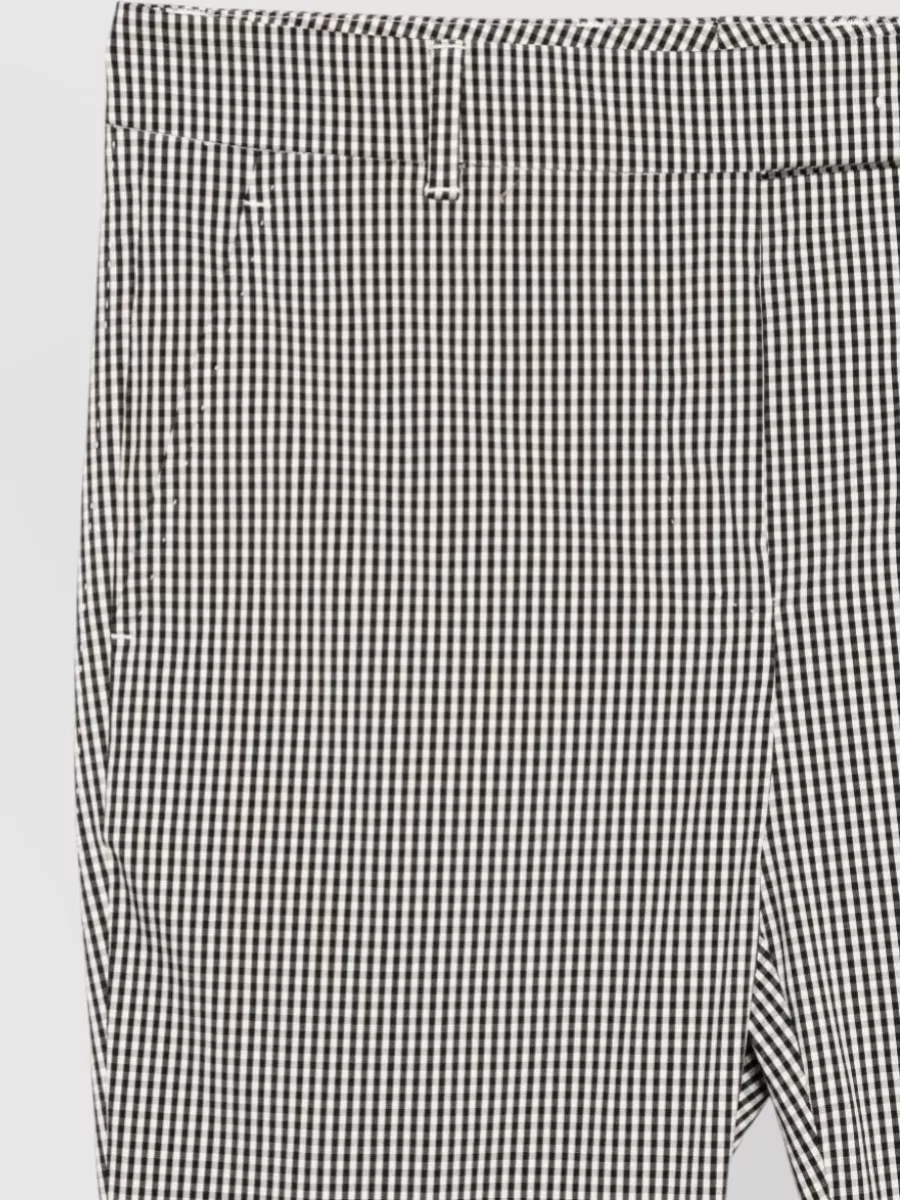 Incotex Gingham Straight-Leg Trousers
