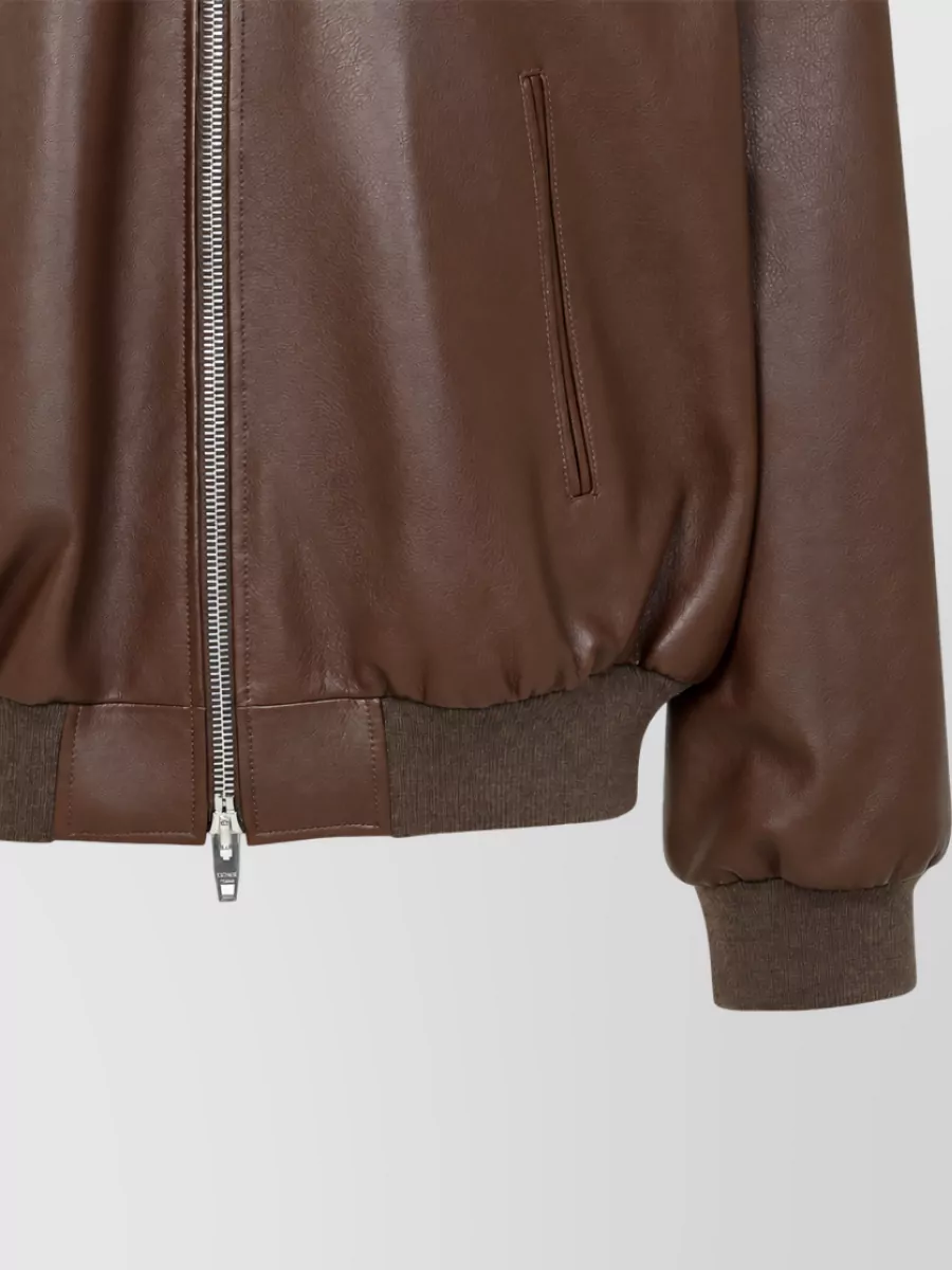 Celine Leather Bomber Jacket